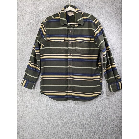 Duluth Trading Shirt Mens Medium Burlyweight Chamois Flannel Long Sleeve Button - Picture 1 of 13